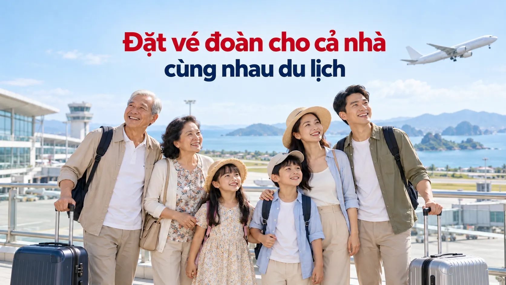 Đặt vé đoàn cho cả nhà cùng nhau đi du lịch